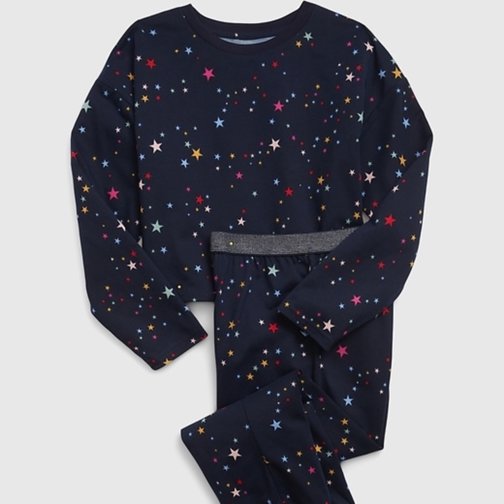 Gap  - Kids Recycled Print PJ Set in starry Dark Night - Sz 10 - NWT